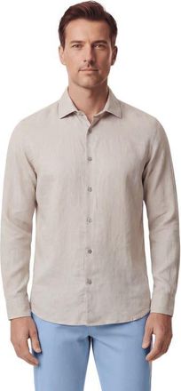 Lords of Harlech Linen Long Sleeve Shirt in Natural at Nordstrom, Size Xx-Large