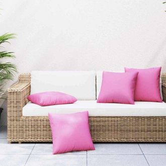vidaXL Cuscini da lanciare 4 pcs Rosa 60 x 60 cm Tessuto - Vidaxl