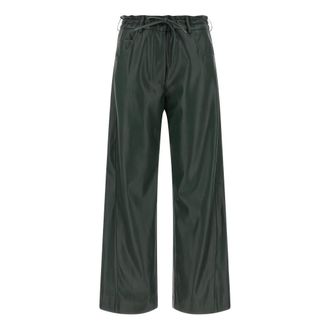 Nude Nude - Kunstleren Broek - Dames - Broeken - Groen - Maat: XS Leer