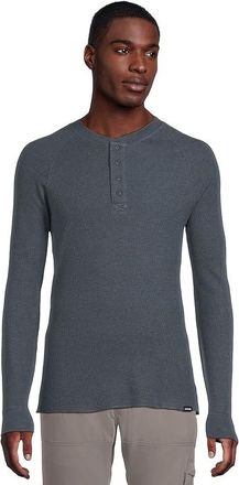 Prana Touchstone Henley Mens Clothing Stormy Night Heather 1 : 2XL, Cotton/Elastane/Lyocell