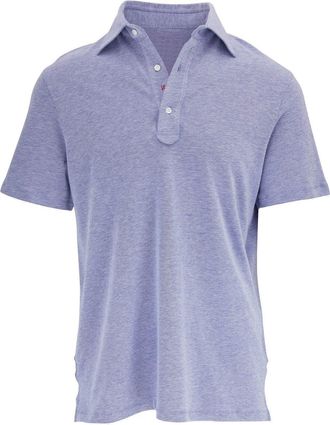 Isaia short-sleeved polo shirt - men - Cotton - L - Blue