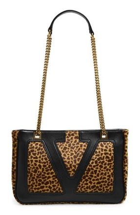 Valentino Garavani Small Viva Superstar Genuine Calf Hair Tote in Tan at Nordstrom