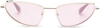 Alexander McQueen Eyewear Zonnebril met cat-eye montuur - Goud