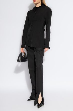 Jacquemus Pablo Asymmetrical Shirt, Womens, Black