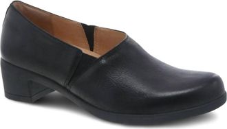 Dansko Womens Camdyn Burnished Nubuck Shoe In Black