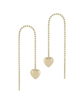 Ember Fine Jewelry 14K Heart Threader Earrings