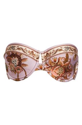 Zimmermann Aster Balconette Bikini Top in Mauve Jacobean at Nordstrom, Size 2