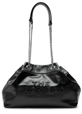Marc Jacobs The Chain Sack Glossed Leather Tote - Black - One Size