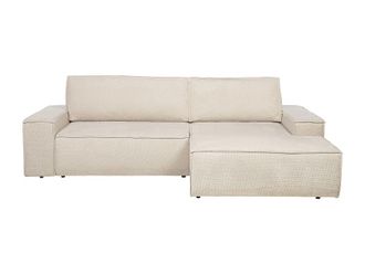 VENTE-UNIQUE.COM Sof&aacute; rinconera tela beige