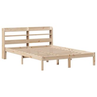 Berkfield Home Beautiful Bed Frame without Mattress 150x200 cm King Size Solid W in Light Brown