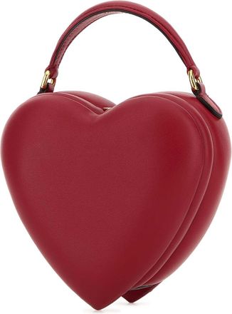 Moschino Womens Nappa Leather Top Handle Bag Red