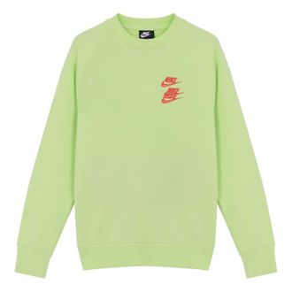 Nike Mens Nike Embroidered Logo Round Neck Pullover Green DD0883-383