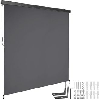 TecTake Vertical Awning Eloise in Dark Grey | Size: 180 cmx 250 cm