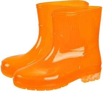 Generic Rain Boots for Women Waterproof Wellies Lightweight Booties Casual Comfortable Wide Fit Non-Slip Wear-Resistant Slip On Ankle Boots Outdoor