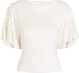 Reformation Avery Waist-tie Stretch-jersey top - White - XL (UK16 / XL)
