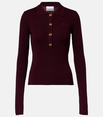 Ganni Wool polo sweater