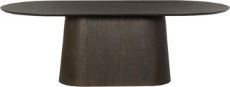Moloo Mesa de comedor ovalada 8 personas 200 cm espresso