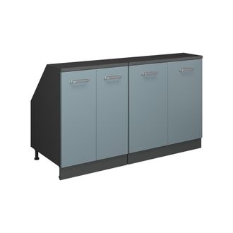 Vicco Conjunto De Armarios Para Techo Inclinado Rion, Gris Azulado, 140 Cm Lote De 2 Carcasas De Armario 60 Cm De Profundidad, Vicco