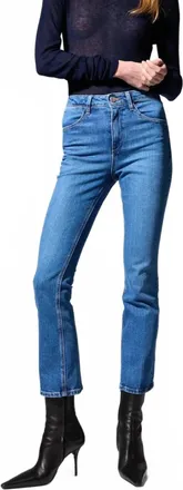 SPRWMN Ankle Flare Denim Bootcut Pant In Gabrielle