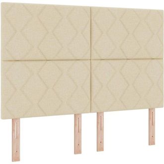 vidaXL Cama Tipo Box Spring Con Colch&oacute;n Crema 160 X 200 Cm Tela Vidaxl
