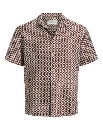 Jack & Jones Jack & Jones Montauk Crochet Shirt - Red