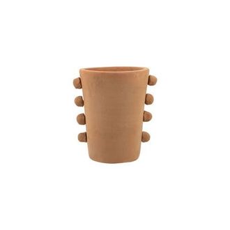 Foreside Home And Garden Natural Terracotta Beaded Decorative Vase in Red at Nordstrom