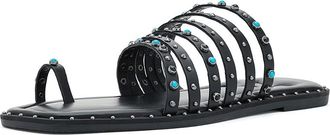 Free People Santa Fe Sandals Womens Sandals Black Tide Leather : EU 39.5 (US Womens 9.5) M