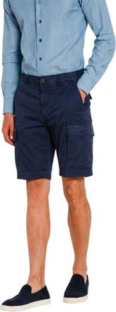 Mason's Cargo M74 Bermuda - Heren - Korte Broeken - Blauw - XS - Katoen - Korte Broeken