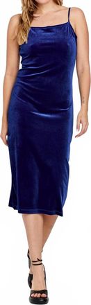 Dear John Denim Irene Velvet Dress In Admiral Blue