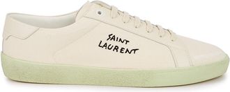 Saint Laurent Court Off-white Canvas Sneakers, Sneakers, Off-white - 6