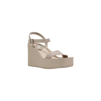 Calvin Klein Wedge Platform Sandal - Beige