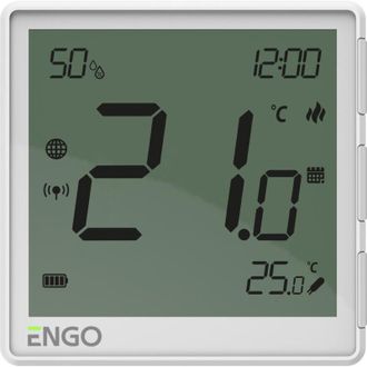 OEM Controlador De Temperatura Por Internet Engo Eone-batw, Montaje En Superficie, 24 Horas, Zigbee, Blanco, Alimentado Por Bater&iacute;a