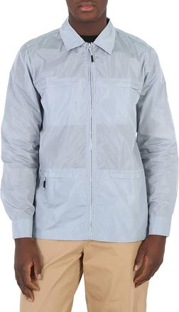 Rains Mens Sky Nylon Zip-Up Overshirt