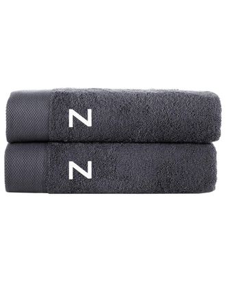 Brooks Brothers Set Of 2 Monogrammed Bath Towels