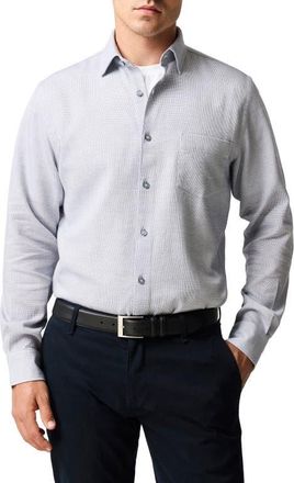 Rodd & Gunn Airtex Slim Fit Cotton Button-Up Shirt in Ink at Nordstrom, Size Xxx-Large