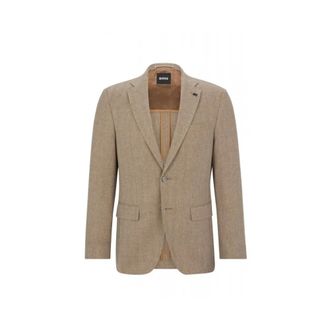 HUGO BOSS Heren, Jassen, Beige, Maat: XL Wol
