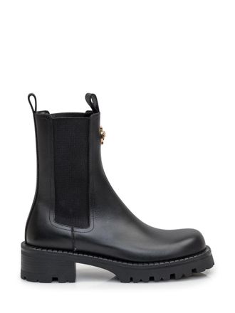 Versace Black Solid Alia Boots