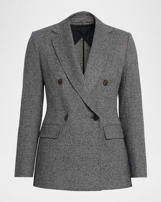 Max Mara Bosh Double-Breasted Jersey Blazer