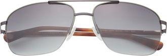Ted Baker 59mm Rimless Navigator Sunglasses in Dark Gunmetal at Nordstrom Rack