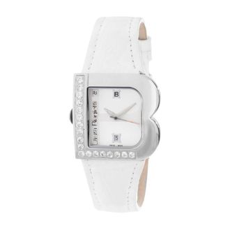 Laura Biagiotti Watches, female, White, Size: ONE SIZE Elegant Leather Dress Watch