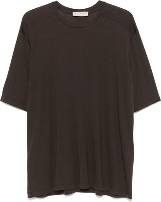Paura Bruine Regular Fit T-Shirt - Heren - T-shirts - Bruin - S - Katoen - Tops