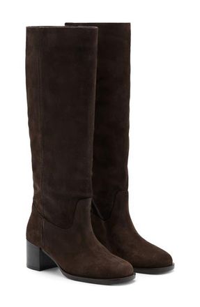 Mango Square Toe Boot in Chocolate at Nordstrom, Size 8.5Us