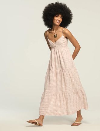 Lucky Brand Womens Printed Ruched Waist Maxi