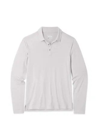 Stio | Mens Alpin Lightweight Merino Polo Shirt Long Sleeve, Size Extra Large in Alloy Grey