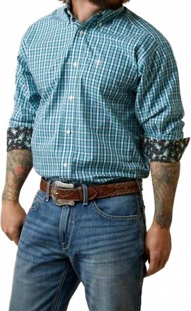 Ariat Wrinkle Free Cayden Classic Fit Shirt In Blue