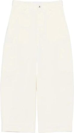 Givenchy Cocoon Cropped Cargo Broek - Dames - Vrijetijds broeken - Wit - XS - Katoen - Broeken