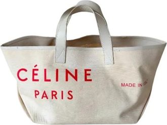 Celine Pre-owned Vintage Tote Bag - Dames - Vintage Shopper - Beige - ONE Size - Leer - Vintage