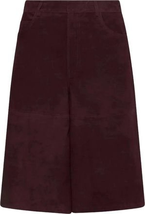 Marella Dames, Korte broeken, Bruin, Maat: S Leer