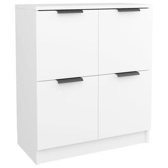 Berkfield Home Sideboards 2 pcs White 60x30x70 cm Engineered Wood | Size: 60 x 30 x 70 cm