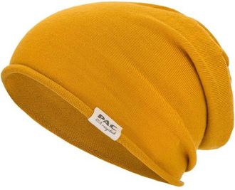P.A.C. Nature Merin 100% Recycled Merino Beanie M&uuml;tze f&uuml;r Herren | gelb